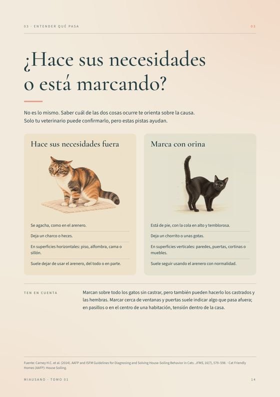 ¿Hace sus necesidades o está marcando?