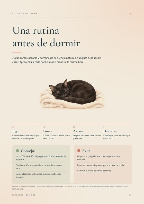 Una rutina antes de dormir