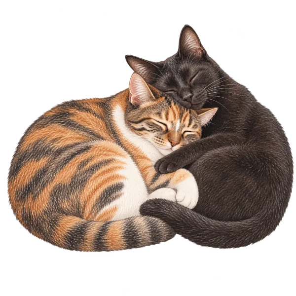 Uma y Lila durmiendo abrazadas